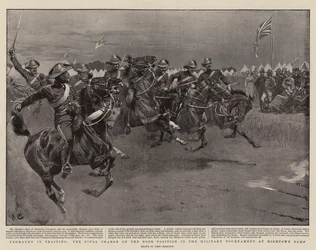 Yeomanry in addestramento, la carica finale sulla posizione boera al torneo militare di Hightown Camp